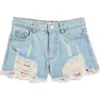 Jessica Simpson Kids' Distressed Denim Shorts In Lt Vintage Wash