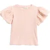 Jessica Simpson Kids' Eyelet Sleeve Top In Rose Pink