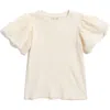 Jessica Simpson Kids' Eyelet Sleeve Top In Sea Salt