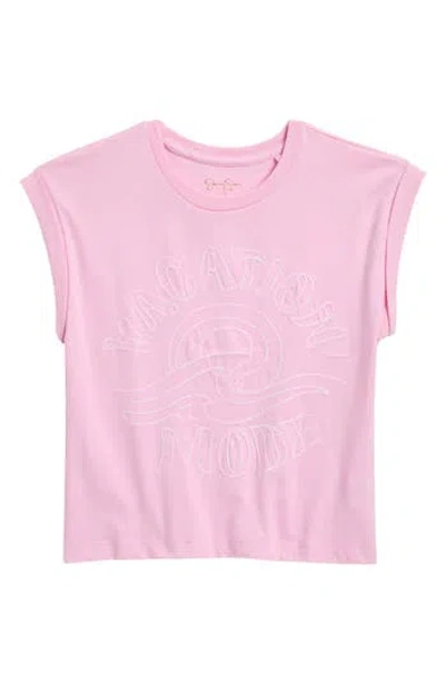 Jessica Simpson Kids' Graphic Muscle Tank In Pink
