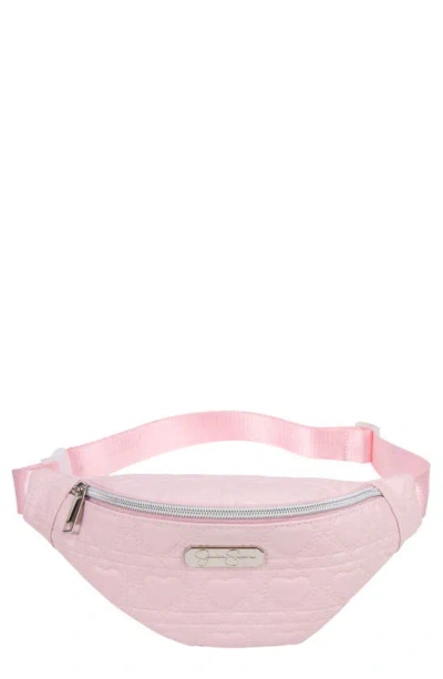 Jessica Simpson Kids' Heart Quilt Belt Bag In Pink