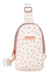 JESSICA SIMPSON KIDS' HEART SLING CROSSBODY BAG