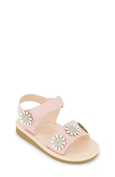 Jessica Simpson Kids' Toddler Girls Janey Flower 3d Detail Summer Sandals In Blush