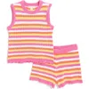 JESSICA SIMPSON JESSICA SIMPSON KIDS' KNIT TANK TOP & SHORTS SET