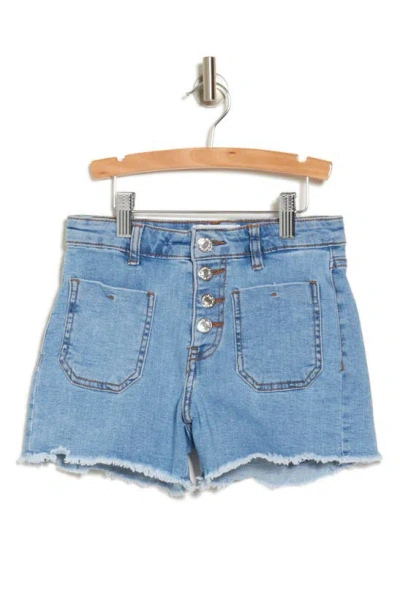 Jessica Simpson Kids' Mid Rise Denim Shorts In Medium Wash