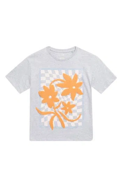 Jessica Simpson Kids' Oversize Graphic T-shirt In Light Grey Heather