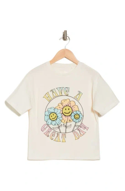 Jessica Simpson Kids' Oversize Graphic T-shirt In Sea Salt
