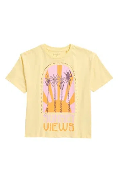 Jessica Simpson Kids' Oversize Graphic T-shirt In Yellow