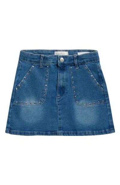 Jessica Simpson Kids' Rhinestone Denim Skirt In Blue