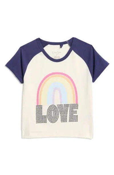 Jessica Simpson Kids' Ringer Graphic T-shirt In White
