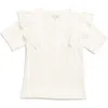 Jessica Simpson Kids' Ruffle Rib T-shirt In Sea Salt