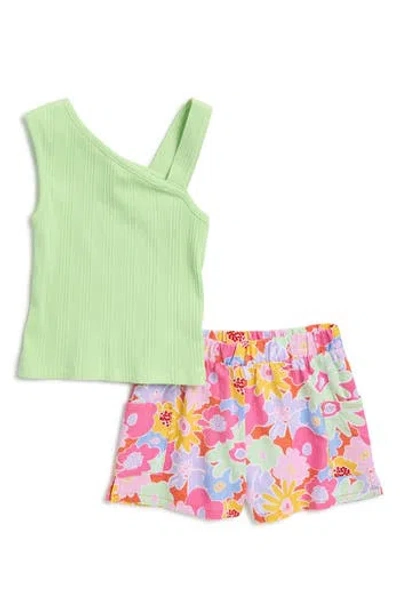 Jessica Simpson Kids' Stretch Rib Tank Top & Pull-on Shorts Set