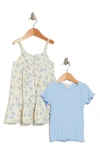 Jessica Simpson Kids' T-shirt & Dress Set In Blue