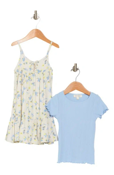 Jessica Simpson Kids' T-shirt & Dress Set In Blue