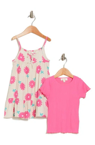 Jessica Simpson Kids' T-shirt & Dress Set In Pink