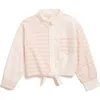 Jessica Simpson Kids' Tie Front Button-up Shirt In Rose Pink