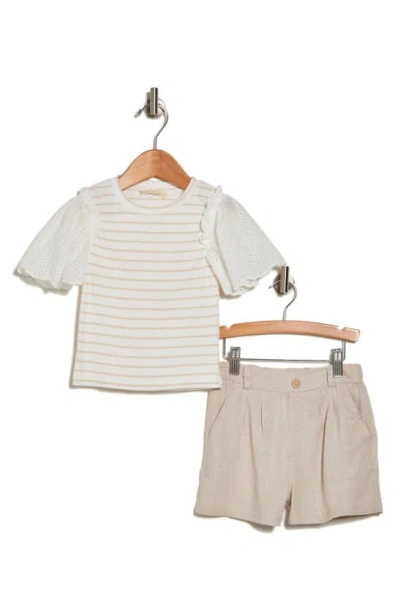 Jessica Simpson Kids' Top & Shorts Set In White