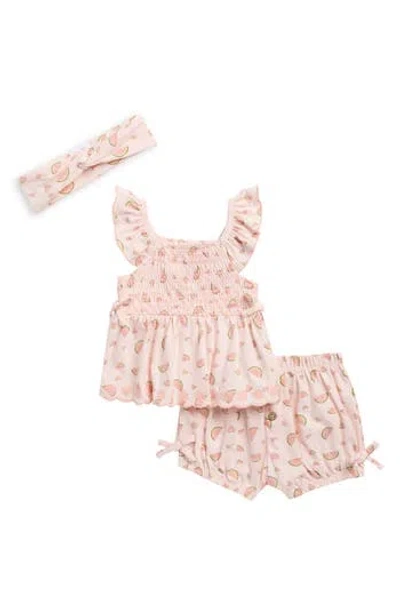 Jessica Simpson Babies'  Kids' Top, Shorts & Headband Set In Pink