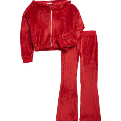 Jessica Simpson Kids' Velour Lounge Set In Red