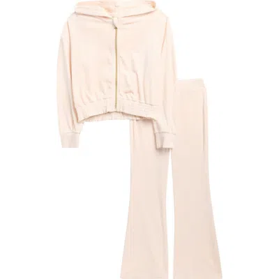 Jessica Simpson Kids' Velour Lounge Set In Neutral