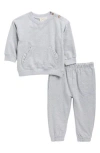Jessica Simpson Babies'  Knit Sweatshirt & Joggers Set In Gray