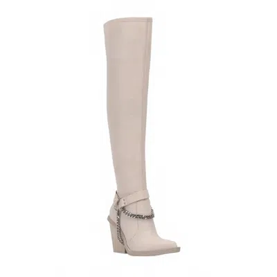 Jessica Simpson Langer Over The Knee Boot In Chalk In White