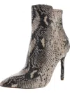 JESSICA SIMPSON LARETTE WOMENS SNAKE PRINT POINTED TOE MID-CALF BOOTS
