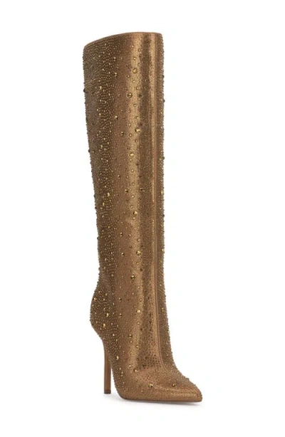 Jessica Simpson Laurel Pointed Toe Knee High Boot In Bronze Shimmer