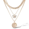 Jessica Simpson Layered Coin & Charm Pendant Necklace In Gold