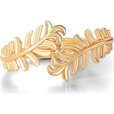 Jessica Simpson Leaf Shaped Bracelet In Gold