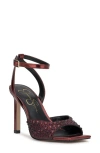 Jessica Simpson Lendall Ankle Strap Sandal In Oxblood