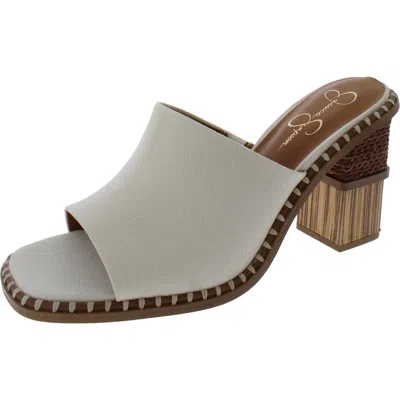 Jessica Simpson Lendrila Womens Block Heel Slip-on Heels In Multi