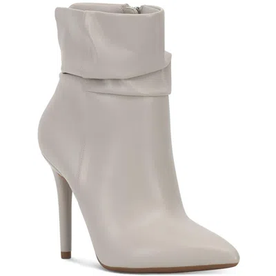 Jessica Simpson Lerona Womens Zipper Pointed Toe Booties In White