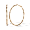 Jessica Simpson Light Gold Twist Hoop Earrings In Gold