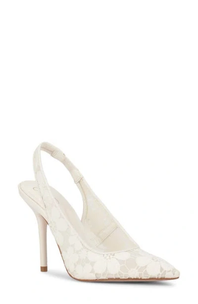 Jessica Simpson Liliere Slingback Pointed Toe Pump In White