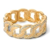 Jessica Simpson Link Bracelet With Crystals In Gold