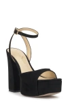 Jessica Simpson Lirio Ankle Strap Platform Sandal In Animal Print