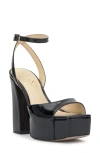 Jessica Simpson Lirio Ankle Strap Platform Sandal In Animal Print