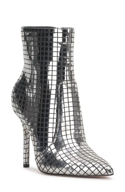 Jessica Simpson Lirya Pointed Toe Bootie In Black/ Silver