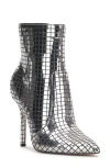 Jessica Simpson Lirya Pointed Toe Bootie In Black/silver