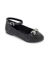 Jessica Simpson Little And Big Girls Amy Bit Ballet Flat In Black