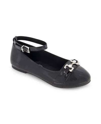 Jessica Simpson Kids' Little And Big Girls Amy Bit Ballet Flat In Black