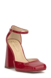 Jessica Simpson Lollah Ankle Strap Pump In Red Muse Patent