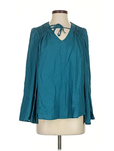 Pre-owned Jessica Simpson Long Sleeve Blouse In Blue