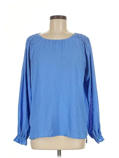 Pre-owned Jessica Simpson Long Sleeve Blouse In Blue