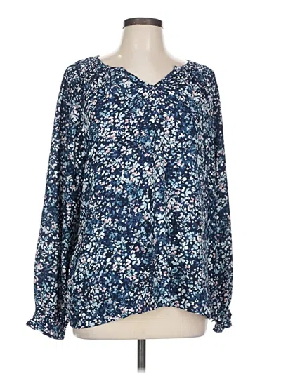 Pre-owned Jessica Simpson Long Sleeve Blouse In Blue