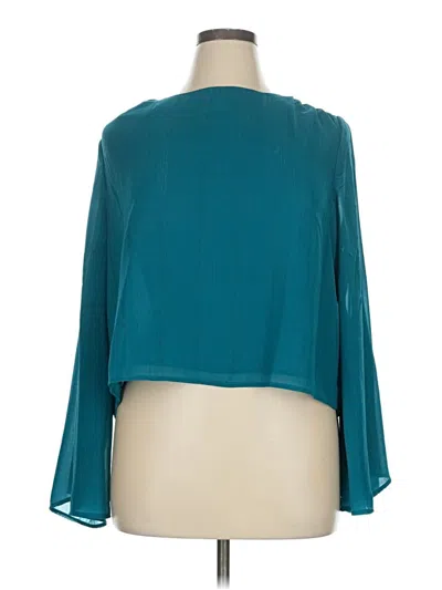 Jessica Simpson Long Sleeve Blouse In Blue