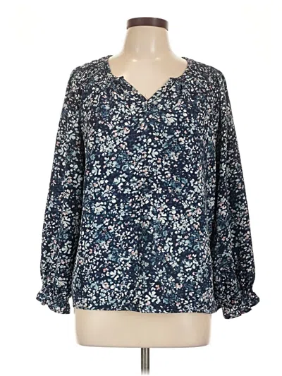 Pre-owned Jessica Simpson Long Sleeve Blouse In Blue