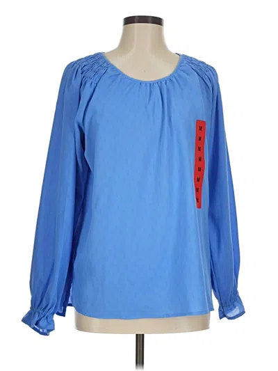 Pre-owned Jessica Simpson Long Sleeve Blouse In Blue