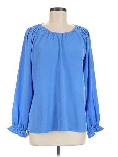 Pre-owned Jessica Simpson Long Sleeve Blouse In Blue